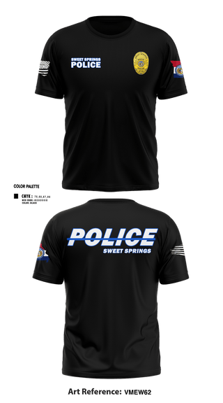 Short Sleeve Performance Shirt, Sweet Springs, Police, Teamtime, Team time, sublimation, custom sports apparel, team uniforms, spirit wear, spiritwear, sports uniforms, custom shirts, team store, custom team store, fundraiser sports, apparel fundraiser
