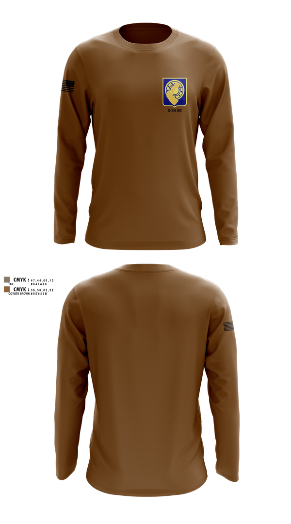 Long Sleeve Performance Shirt, 2-34 AR, Army, Teamtime, Team time, sublimation, custom sports apparel, team uniforms, spirit wear, spiritwear, sports uniforms, custom shirts, team store, custom team store, fundraiser sports, apparel fundraiser