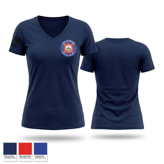 Womens Short Sleeve Vneck Shirt, UJFD, Fire Department, Teamtime, Team time, sublimation, custom sports apparel, team uniforms, spirit wear, spiritwear, sports uniforms, custom shirts, team store, custom team store, fundraiser sports, apparel fundraiser