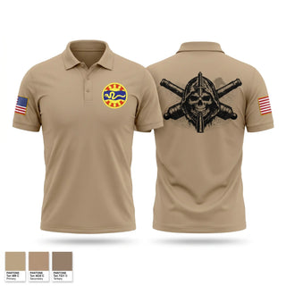Short Sleeve Performance Polo, 1-148 FA A Btry, National Guard, Teamtime, Team time, sublimation, custom sports apparel, team uniforms, spirit wear, spiritwear, sports uniforms, custom shirts, team store, custom team store, fundraiser sports, apparel fundraiser