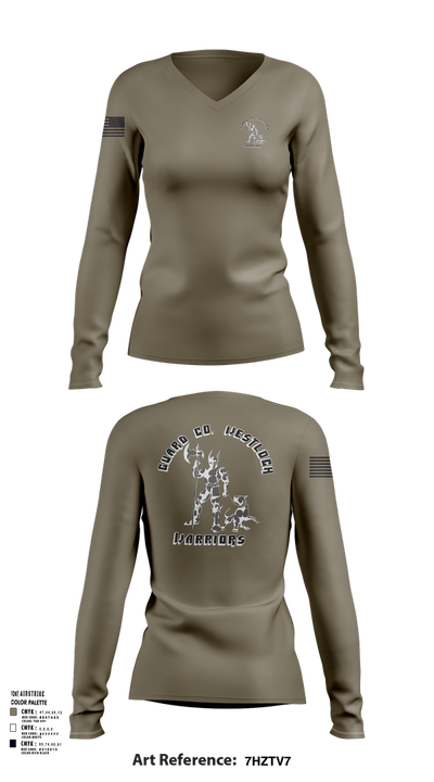 Guard company westlock 44609469 Women's Long Sleeve V-neck Shirt - 102