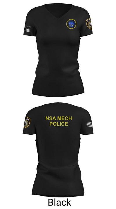 NSA Mechanicsburg 84971329 Women's Short Sleeve V-neck Shirt - 27