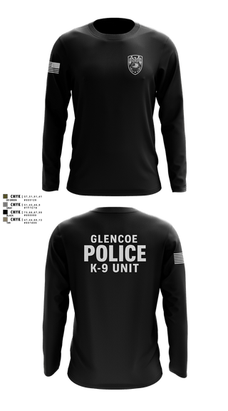 Long Sleeve Performance Shirt, GLENCOE POLICE DEPARTMENT K9, Police, Teamtime, Team time, sublimation, custom sports apparel, team uniforms, spirit wear, spiritwear, sports uniforms, custom shirts, team store, custom team store, fundraiser sports, apparel fundraiser