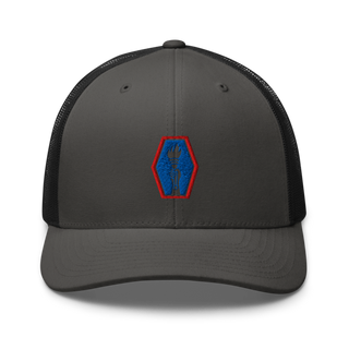 100th BN 442nd IN 13919560 Retro Trucker Hat | Yupoong 6606