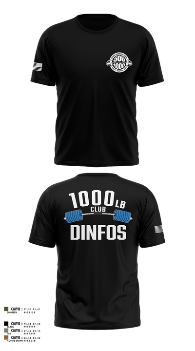 DINFOS 1000LB Club 26968217 Short Sleeve Performance Shirt - 5
