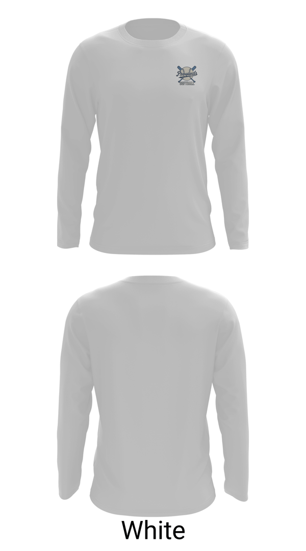 Long Sleeve Performance Shirt, Greensboro Batting Center Prospects, Softball, Teamtime, Team time, sublimation, custom sports apparel, team uniforms, spirit wear, spiritwear, sports uniforms, custom shirts, team store, custom team store, fundraiser sports, apparel fundraiser