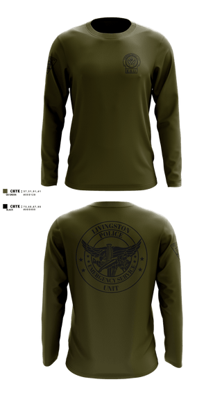 Long Sleeve Performance Shirt, Livingston Police E.S.U., Police, Teamtime, Team time, sublimation, custom sports apparel, team uniforms, spirit wear, spiritwear, sports uniforms, custom shirts, team store, custom team store, fundraiser sports, apparel fundraiser