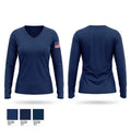 Rainbow City Fire Department Women's Long Sleeve V-neck Shirt - 1
