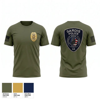 Old School Cotton Feel Shirt, Sardis Police Department, Police, Teamtime, Team time, sublimation, custom sports apparel, team uniforms, spirit wear, spiritwear, sports uniforms, custom shirts, team store, custom team store, fundraiser sports, apparel fundraiser