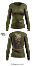 Combat Cajun Women's Long Sleeve V-neck Shirt - 8