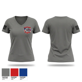 Womens Short Sleeve Vneck Shirt, Pleasanton Fire and Rescue, Fire Department, Teamtime, Team time, sublimation, custom sports apparel, team uniforms, spirit wear, spiritwear, sports uniforms, custom shirts, team store, custom team store, fundraiser sports, apparel fundraiser