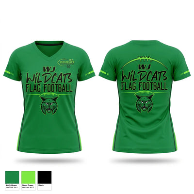 Walter Johnson High School Wildcats 54894865 Women's Short Sleeve V-neck Shirt - 1