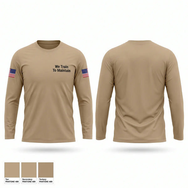 Long Sleeve Performance Shirt, We Train To Maintain, Army, Teamtime, Team time, sublimation, custom sports apparel, team uniforms, spirit wear, spiritwear, sports uniforms, custom shirts, team store, custom team store, fundraiser sports, apparel fundraiser
