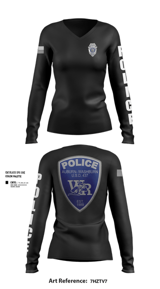 Womens Long Sleeve Vneck Shirt, SRO, Police, Teamtime, Team time, sublimation, custom sports apparel, team uniforms, spirit wear, spiritwear, sports uniforms, custom shirts, team store, custom team store, fundraiser sports, apparel fundraiser