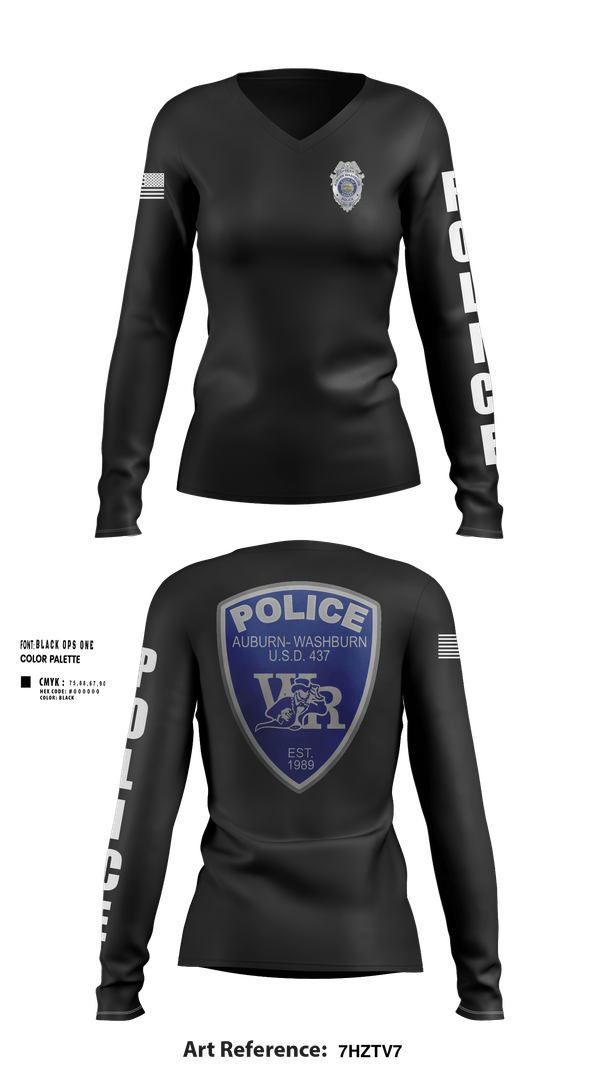 Womens Long Sleeve Vneck Shirt, SRO, Police, Teamtime, Team time, sublimation, custom sports apparel, team uniforms, spirit wear, spiritwear, sports uniforms, custom shirts, team store, custom team store, fundraiser sports, apparel fundraiser