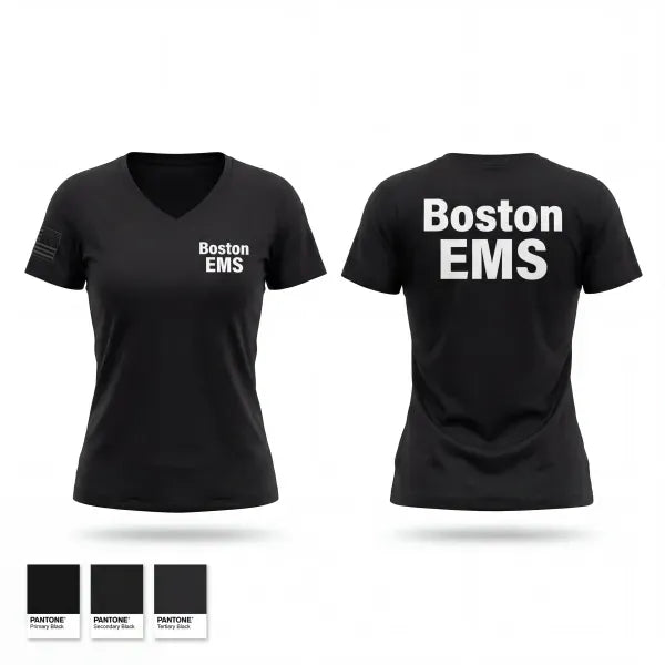 Boston EMS 74999658 Women's Short Sleeve V-neck Shirt - 1