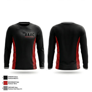 Long Sleeve Performance Shirt, Racine Area Running Club, Spirit Store, Teamtime, Team time, sublimation, custom sports apparel, team uniforms, spirit wear, spiritwear, sports uniforms, custom shirts, team store, custom team store, fundraiser sports, apparel fundraiser