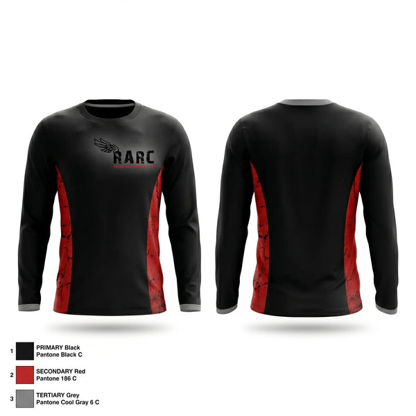 Long Sleeve Performance Shirt, Racine Area Running Club, Spirit Store, Teamtime, Team time, sublimation, custom sports apparel, team uniforms, spirit wear, spiritwear, sports uniforms, custom shirts, team store, custom team store, fundraiser sports, apparel fundraiser