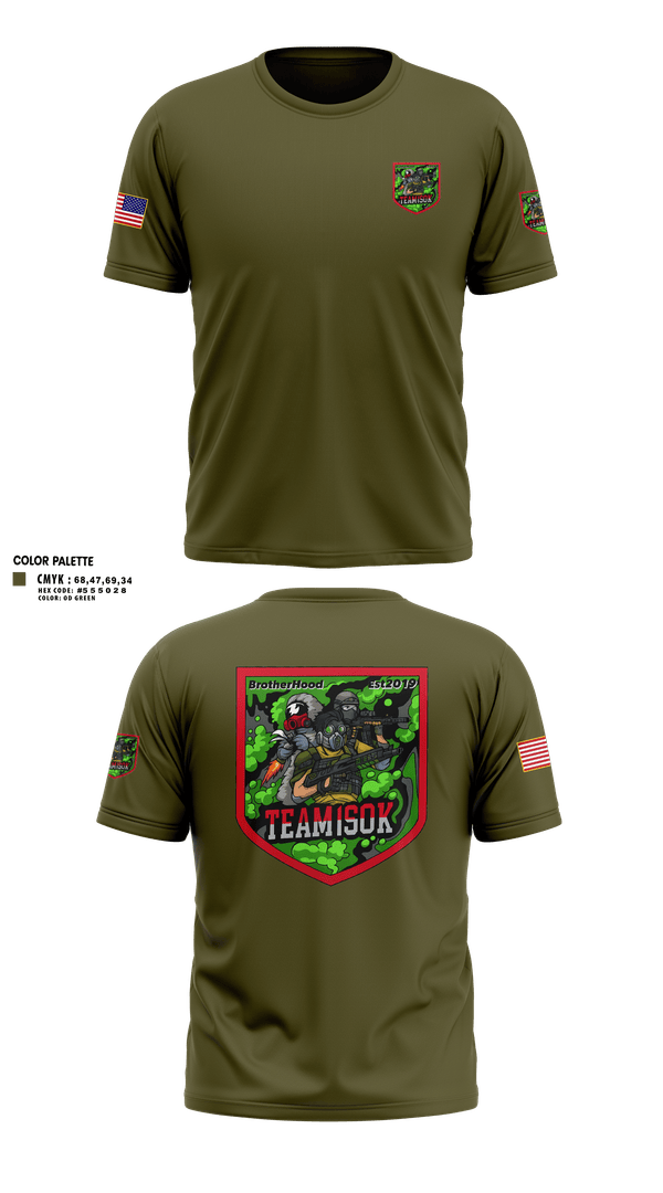 Short Sleeve Performance Shirt, 1SOK, Army, Teamtime, Team time, sublimation, custom sports apparel, team uniforms, spirit wear, spiritwear, sports uniforms, custom shirts, team store, custom team store, fundraiser sports, apparel fundraiser