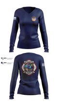 City Of Greer FD Women's Long Sleeve V-neck Shirt - 7