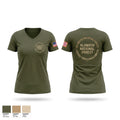 KLAMATH NATIONAL FOREST Women's Short Sleeve V-neck Shirt - 1