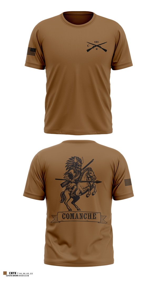 Charlie Company 2-121 IN BN 50671959 Short Sleeve Performance Shirt - 6