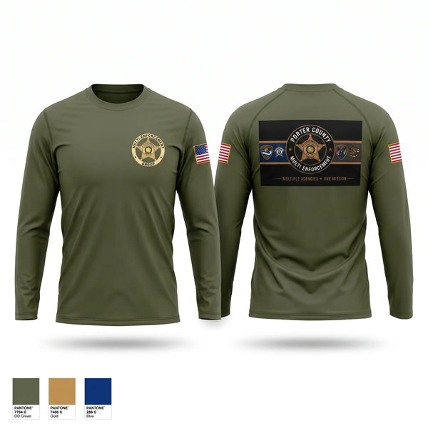 Long Sleeve Performance Shirt, Porter County Multi-Enforcement Group, Police, Teamtime, Team time, sublimation, custom sports apparel, team uniforms, spirit wear, spiritwear, sports uniforms, custom shirts, team store, custom team store, fundraiser sports, apparel fundraiser
