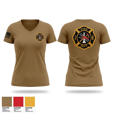 Womens Short Sleeve Vneck Shirt, Union Fire Department, Fire Department, Teamtime, Team time, sublimation, custom sports apparel, team uniforms, spirit wear, spiritwear, sports uniforms, custom shirts, team store, custom team store, fundraiser sports, apparel fundraiser