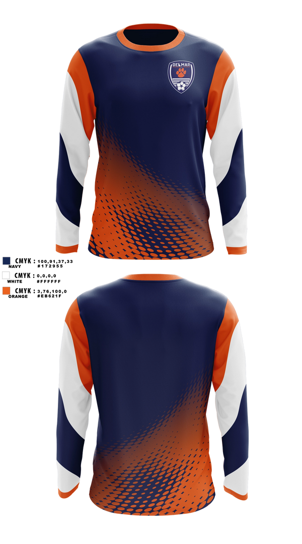 Long Sleeve Performance Shirt, Delmar, Men's Soccer, Teamtime, Team time, sublimation, custom sports apparel, team uniforms, spirit wear, spiritwear, sports uniforms, custom shirts, team store, custom team store, fundraiser sports, apparel fundraiser