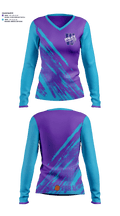 Weslaco Scorpions 41640937 Women's Long Sleeve V-neck Shirt - 2