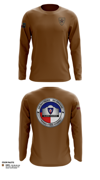 Long Sleeve Performance Shirt, Alamo guards, Army, Teamtime, Team time, sublimation, custom sports apparel, team uniforms, spirit wear, spiritwear, sports uniforms, custom shirts, team store, custom team store, fundraiser sports, apparel fundraiser