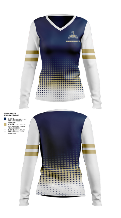 North Brunswick High School Dance Team 60064720 Women's Long Sleeve V-neck Shirt - 1