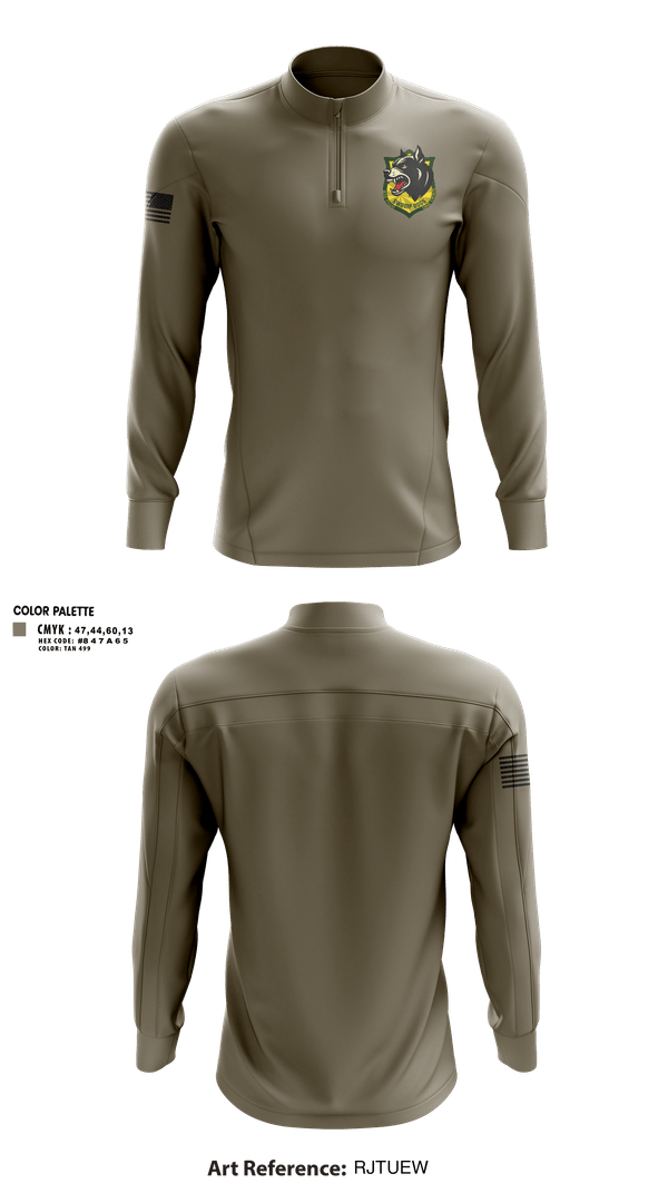 Quarter Zip Jacket, 93D MP DET (MWD), , Teamtime, Team time, sublimation, custom sports apparel, team uniforms, spirit wear, spiritwear, sports uniforms, custom shirts, team store, custom team store, fundraiser sports, apparel fundraiser