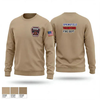 Crew Neck Sweatshirt, Springfield Volunteer Fire Dept., Fire Department, Teamtime, Team time, sublimation, custom sports apparel, team uniforms, spirit wear, spiritwear, sports uniforms, custom shirts, team store, custom team store, fundraiser sports, apparel fundraiser