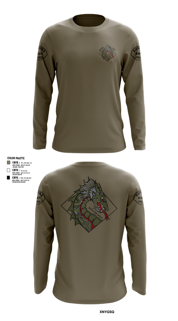 Long Sleeve Performance Shirt, Aurora SWAT, Police, Teamtime, Team time, sublimation, custom sports apparel, team uniforms, spirit wear, spiritwear, sports uniforms, custom shirts, team store, custom team store, fundraiser sports, apparel fundraiser