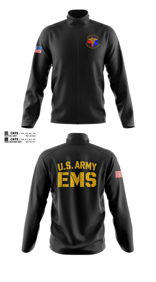 Fleece Jacket, U.S. ARMY EMS, EMS/EMT, Teamtime, Team time, sublimation, custom sports apparel, team uniforms, spirit wear, spiritwear, sports uniforms, custom shirts, team store, custom team store, fundraiser sports, apparel fundraiser