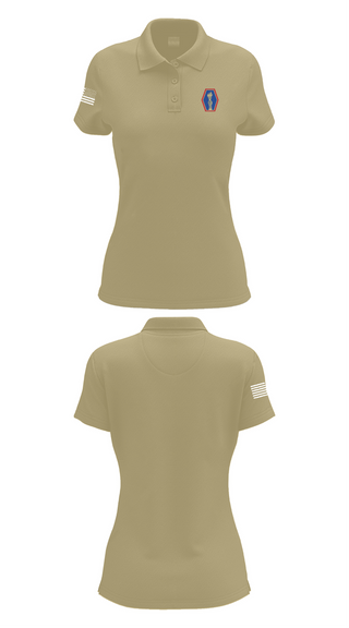 Womens Short Sleeve Performance Polo, 100th BN 442nd IN, , Teamtime, Team time, sublimation, custom sports apparel, team uniforms, spirit wear, spiritwear, sports uniforms, custom shirts, team store, custom team store, fundraiser sports, apparel fundraiser