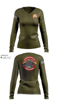 Headquarters And Service Battalion Henderson Hall 22303436 Women's Long Sleeve V-neck Shirt - 21