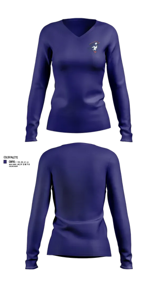 Womens Long Sleeve Vneck Shirt, Kate Duncan Smith DAR School Volleyball, Women's Volleyball, Teamtime, Team time, sublimation, custom sports apparel, team uniforms, spirit wear, spiritwear, sports uniforms, custom shirts, team store, custom team store, fundraiser sports, apparel fundraiser