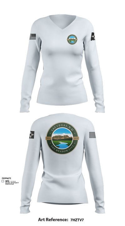 Las Vegas 60845219 Women's Long Sleeve V-neck Shirt - 13