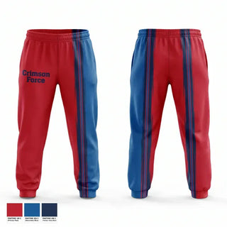 Sweatpants, Crimson Force, Men's Soccer, Teamtime, Team time, sublimation, custom sports apparel, team uniforms, spirit wear, spiritwear, sports uniforms, custom shirts, team store, custom team store, fundraiser sports, apparel fundraiser
