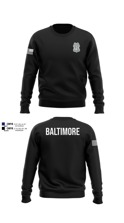 Baltimore Police Department 87844161 Crew Neck Sweatshirt - 100