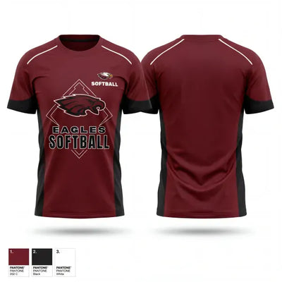 Huntsville Lady Eagles 9421918 Old School Cotton Feel Shirt - 1
