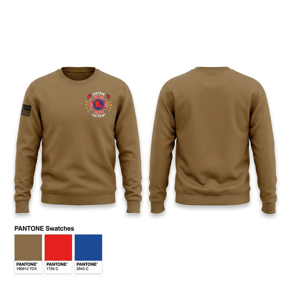 Crew Neck Sweatshirt, Oak Point ERT, Fire Department, Teamtime, Team time, sublimation, custom sports apparel, team uniforms, spirit wear, spiritwear, sports uniforms, custom shirts, team store, custom team store, fundraiser sports, apparel fundraiser