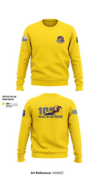 Crew Neck Sweatshirt, 100th Missile Defense Brigade, , Teamtime, Team time, sublimation, custom sports apparel, team uniforms, spirit wear, spiritwear, sports uniforms, custom shirts, team store, custom team store, fundraiser sports, apparel fundraiser