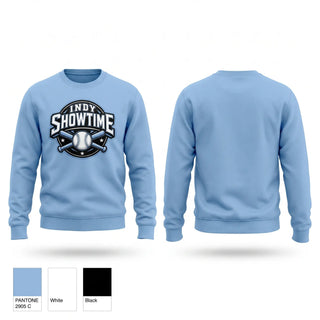 Crew Neck Sweatshirt, Indy Showtime, Baseball, Teamtime, Team time, sublimation, custom sports apparel, team uniforms, spirit wear, spiritwear, sports uniforms, custom shirts, team store, custom team store, fundraiser sports, apparel fundraiser