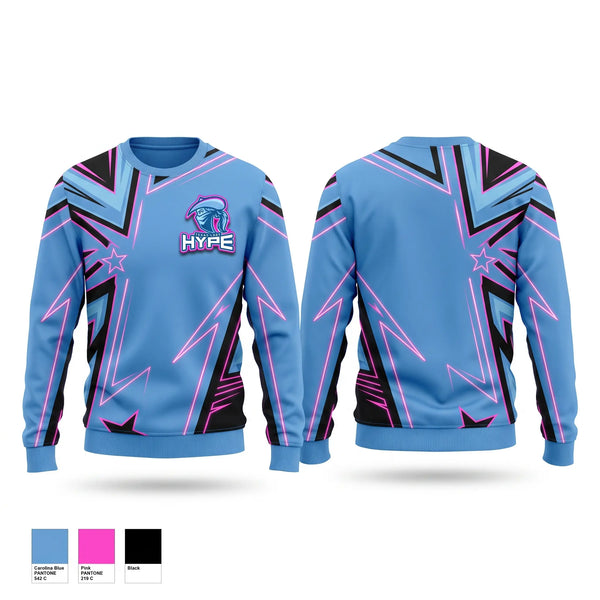 Crew Neck Sweatshirt, Texas Hype, Softball, Teamtime, Team time, sublimation, custom sports apparel, team uniforms, spirit wear, spiritwear, sports uniforms, custom shirts, team store, custom team store, fundraiser sports, apparel fundraiser