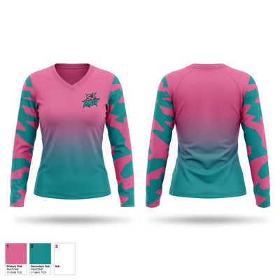 SJ Riot Women's Long Sleeve V-neck Shirt - 1