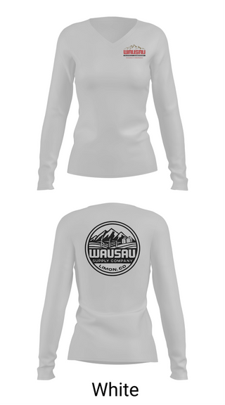 Womens Long Sleeve Vneck Shirt, Wausau supply company, , Teamtime, Team time, sublimation, custom sports apparel, team uniforms, spirit wear, spiritwear, sports uniforms, custom shirts, team store, custom team store, fundraiser sports, apparel fundraiser