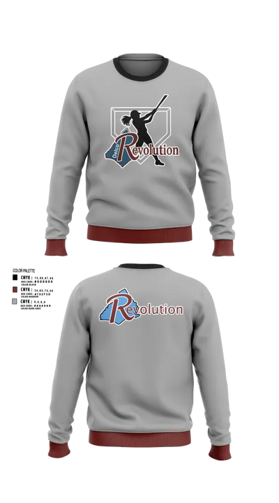 Revolution Delco 14U White 16539656 Crew Neck Sweatshirt - 6